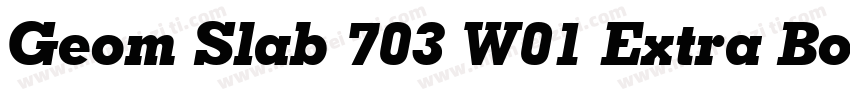 Geom Slab 703 W01 Extra Bold字体转换